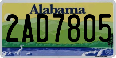 AL license plate 2AD7805