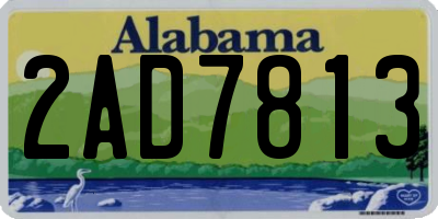AL license plate 2AD7813