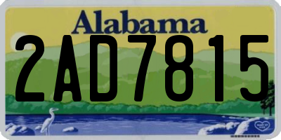 AL license plate 2AD7815