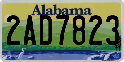 AL license plate 2AD7823