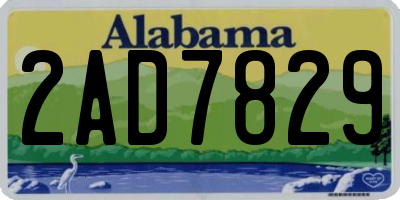 AL license plate 2AD7829