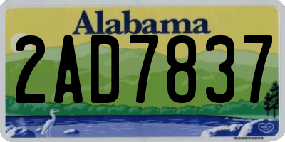 AL license plate 2AD7837