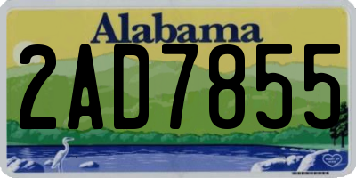 AL license plate 2AD7855
