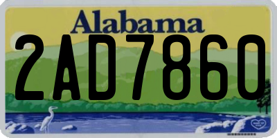 AL license plate 2AD7860