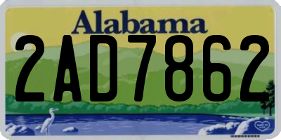 AL license plate 2AD7862
