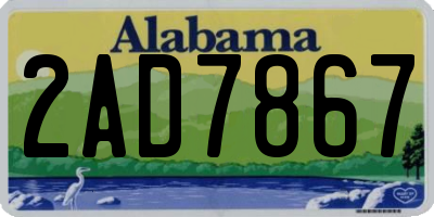 AL license plate 2AD7867