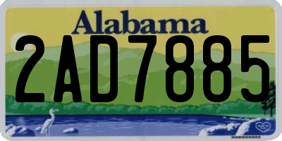 AL license plate 2AD7885