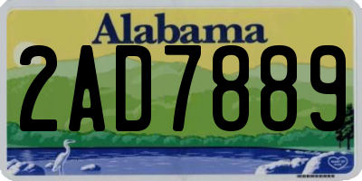 AL license plate 2AD7889