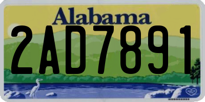AL license plate 2AD7891