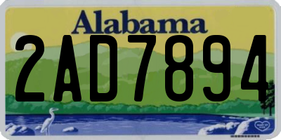 AL license plate 2AD7894