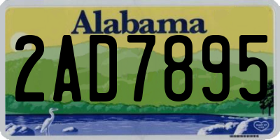 AL license plate 2AD7895