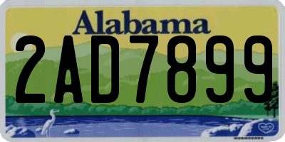 AL license plate 2AD7899