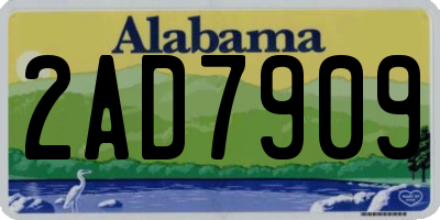 AL license plate 2AD7909