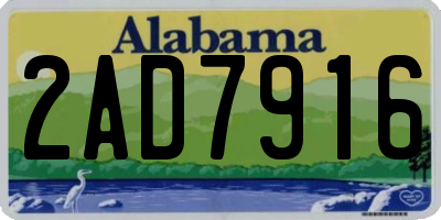 AL license plate 2AD7916