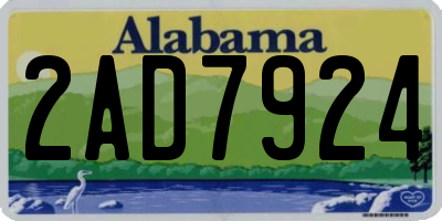 AL license plate 2AD7924