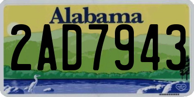 AL license plate 2AD7943