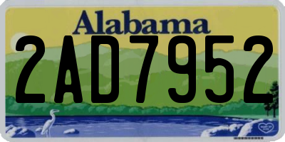 AL license plate 2AD7952