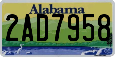 AL license plate 2AD7958