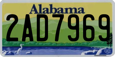 AL license plate 2AD7969