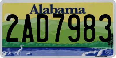 AL license plate 2AD7983