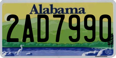 AL license plate 2AD7990