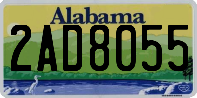 AL license plate 2AD8055
