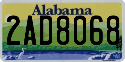 AL license plate 2AD8068