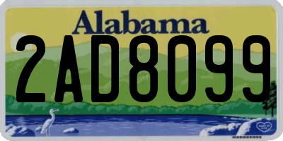 AL license plate 2AD8099
