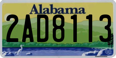 AL license plate 2AD8113