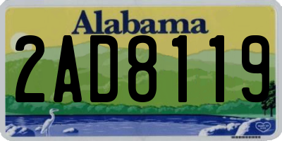 AL license plate 2AD8119