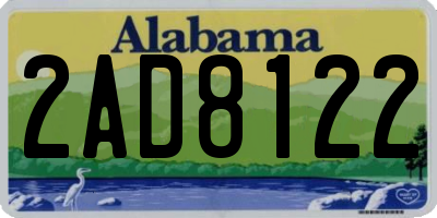 AL license plate 2AD8122