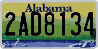 AL license plate 2AD8134