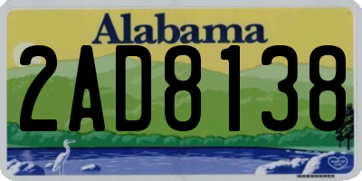 AL license plate 2AD8138