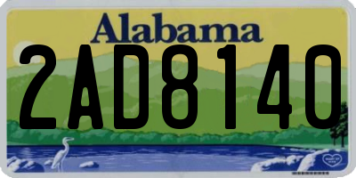 AL license plate 2AD8140