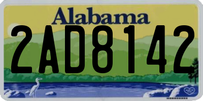 AL license plate 2AD8142