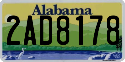 AL license plate 2AD8178