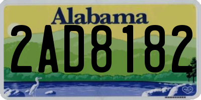 AL license plate 2AD8182