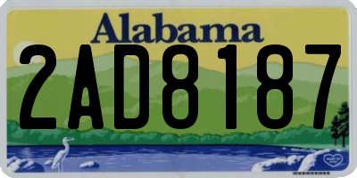 AL license plate 2AD8187