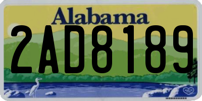 AL license plate 2AD8189