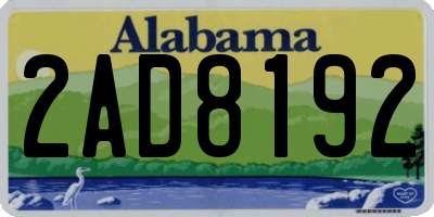 AL license plate 2AD8192