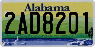 AL license plate 2AD8201