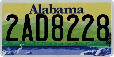 AL license plate 2AD8228