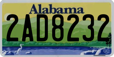 AL license plate 2AD8232
