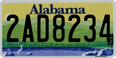 AL license plate 2AD8234