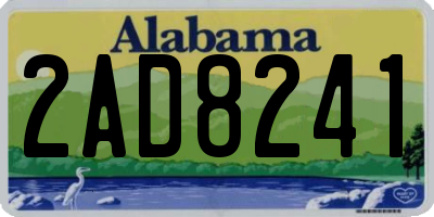 AL license plate 2AD8241