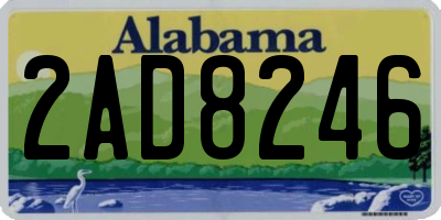 AL license plate 2AD8246
