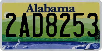 AL license plate 2AD8253