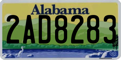 AL license plate 2AD8283