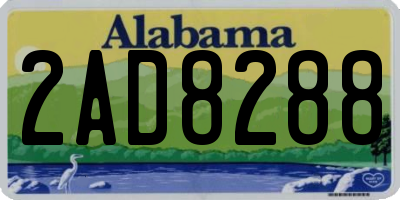 AL license plate 2AD8288