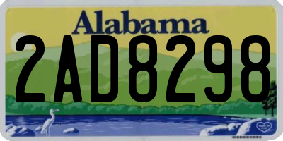 AL license plate 2AD8298